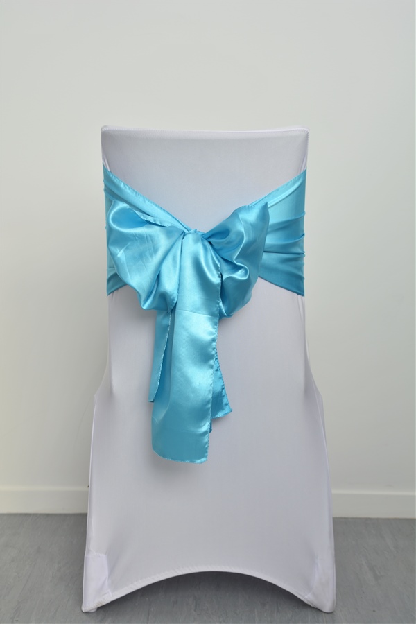 Aqua Satin Sash