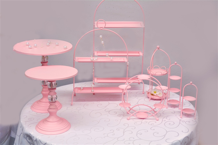 Pink Cake Stand Set