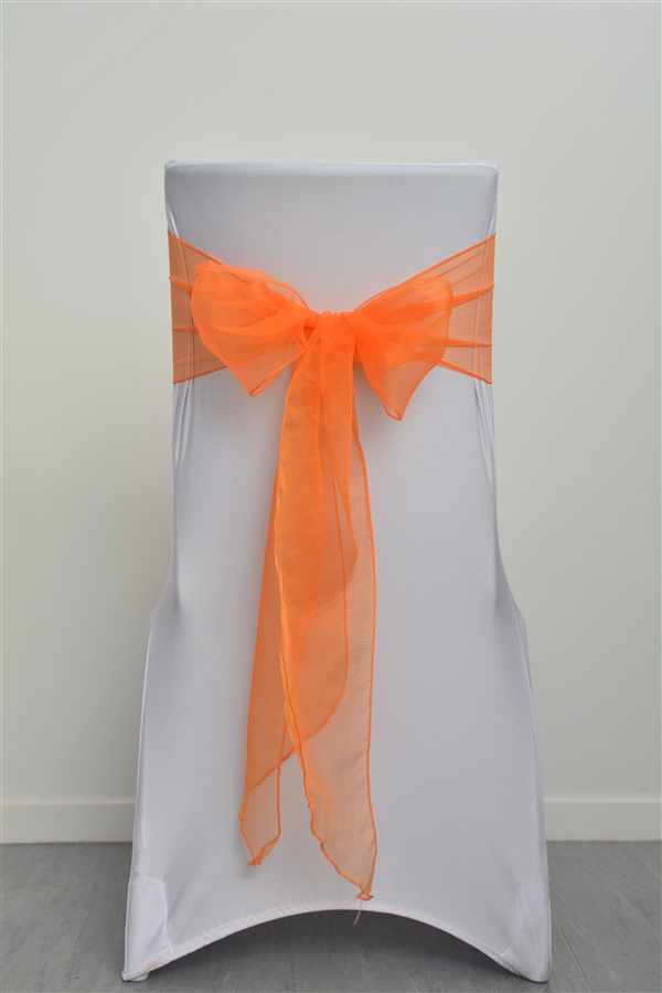 Bright Orange Organza Sash