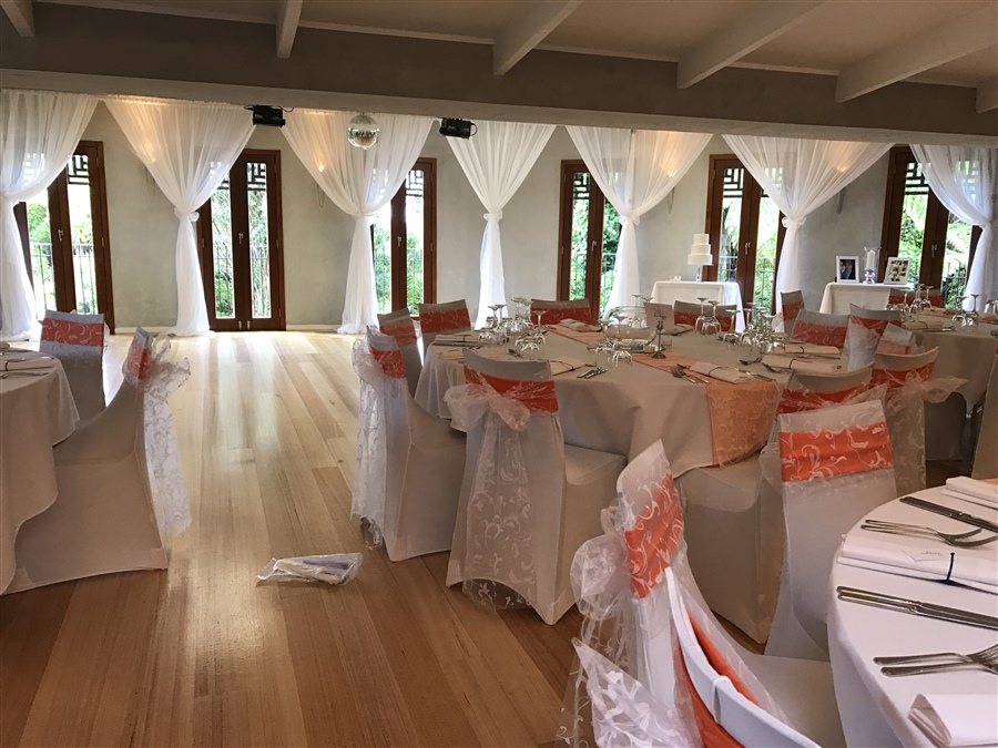 Organza Curtains Along the Window