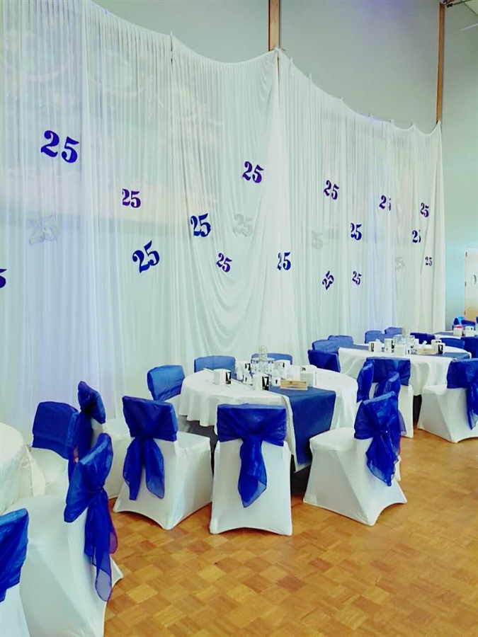 Backdrop Curtains along the Wall