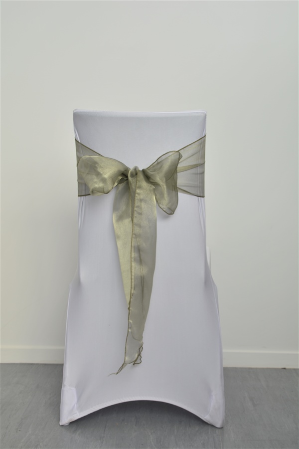 Olive Green Organza Sash