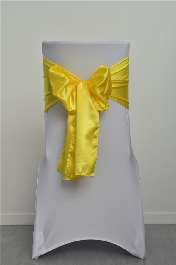 Lemon Satin Sash