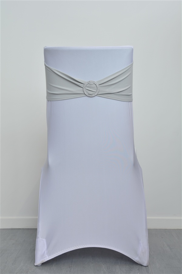 Siver Lycra Band with Ring