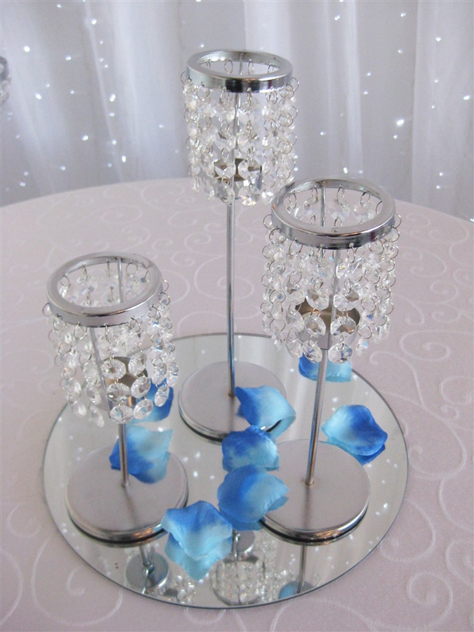 3 Piece Crystal Tealight Holders