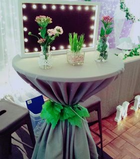 Grey Square Table Cloth