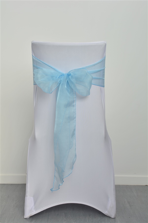 Aqua Organza Sash