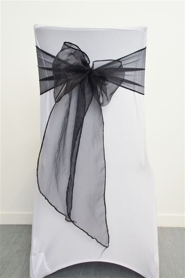 Black Organza Sash