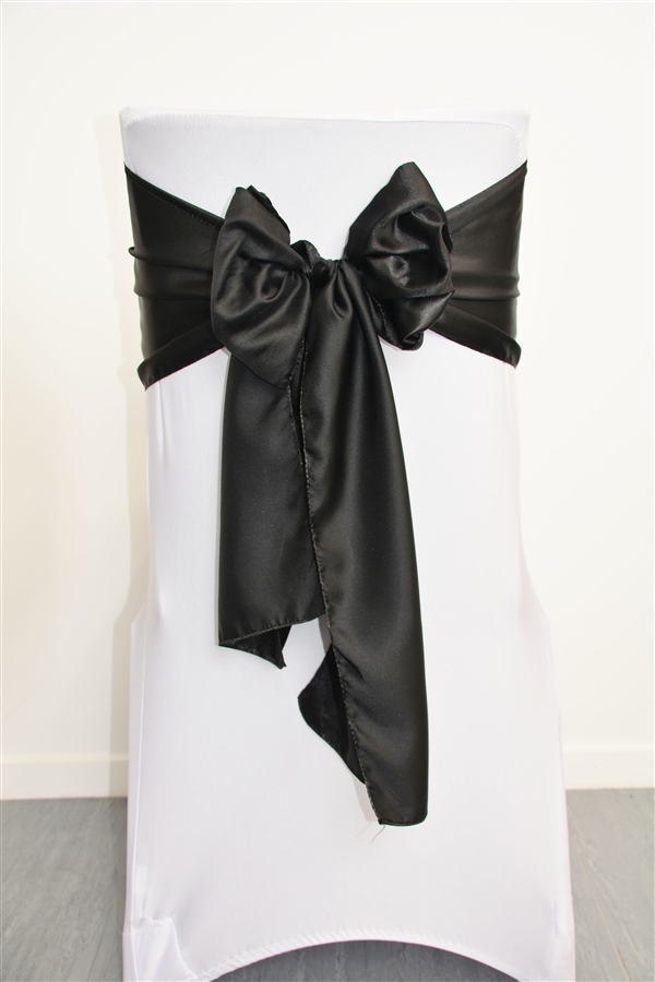 Black Satin Sash