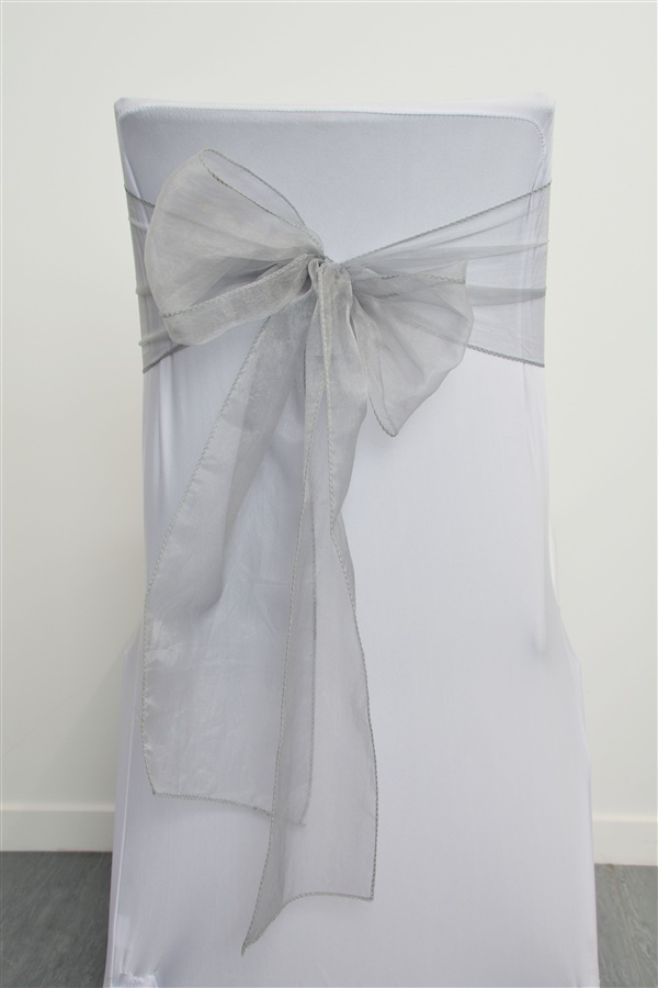 Grey Organza Sash