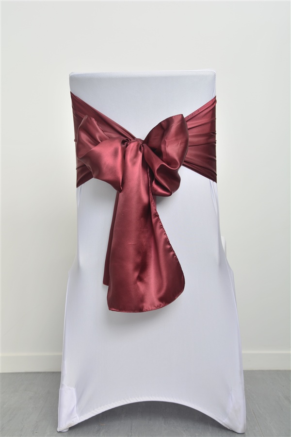Burgundy Satin Sash