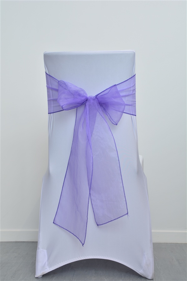 Dark Purple Organza Sash