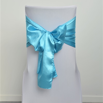 Aqua Satin Sash