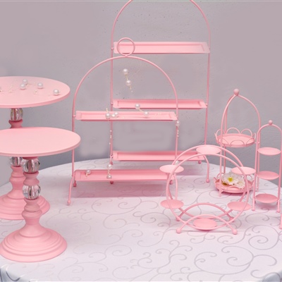 Pink Cake Stand Set