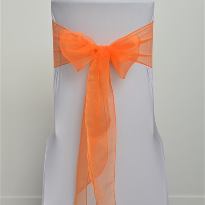 Bright Orange Organza Sash