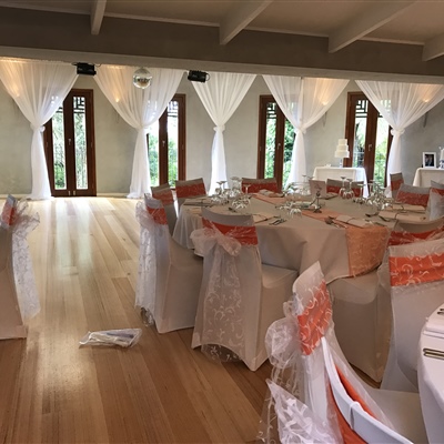Organza Curtains Along the Window