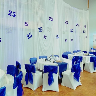 Backdrop Curtains along the Wall