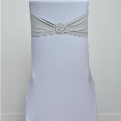 Siver Lycra Band with Ring