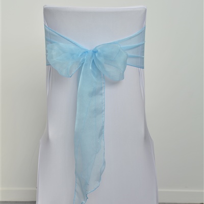 Aqua Organza Sash