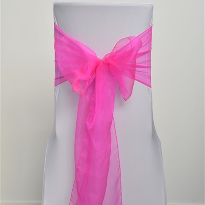 Hot Pink Organza Sash