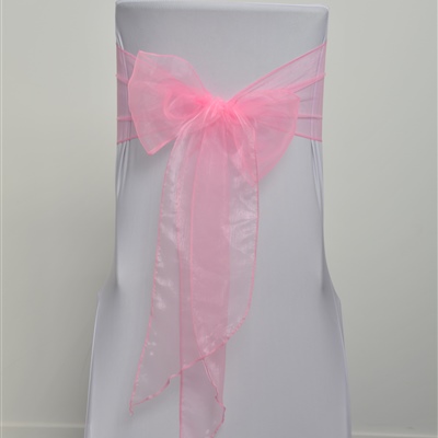 Medium Pink Organza Sash