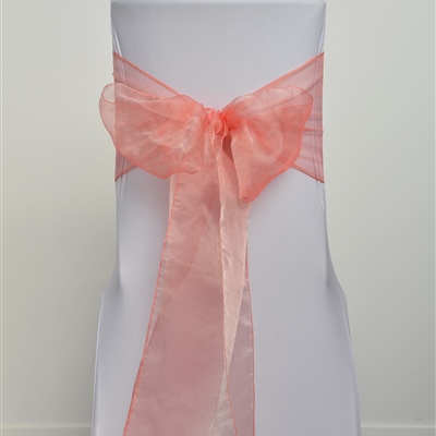 Peach Organza Sash