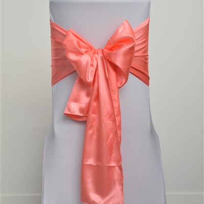 Peach Satin Sash
