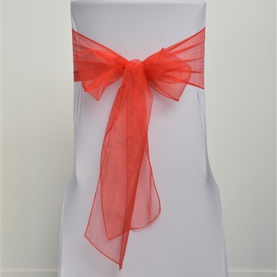 Red Organza Sash