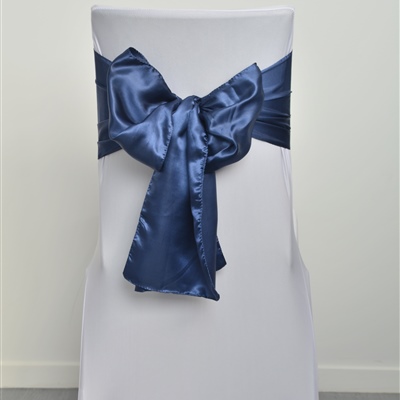 Navy Blue Satin Sash