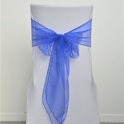 Royal Blue Organza Sash