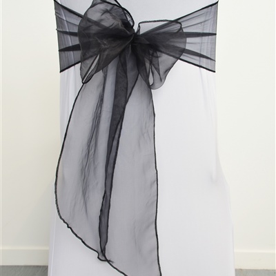 Black Organza Sash