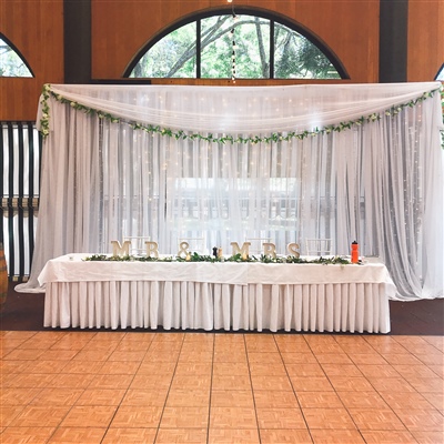 6m x 3m Curtain Lights with Scallop and Artificial Garland