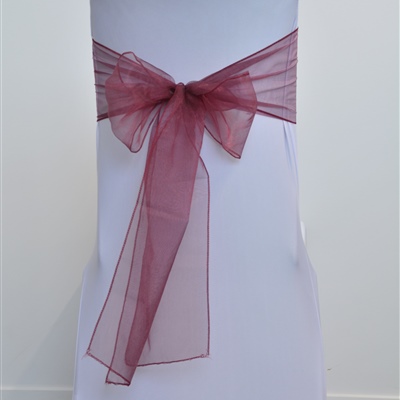Burgundy Organza Sash