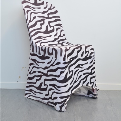 Zebra Print Lycra Chair Cover