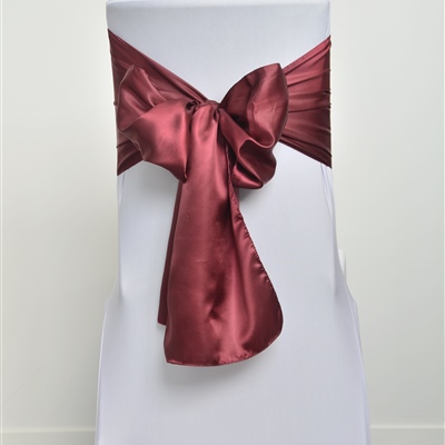 Burgundy Satin Sash
