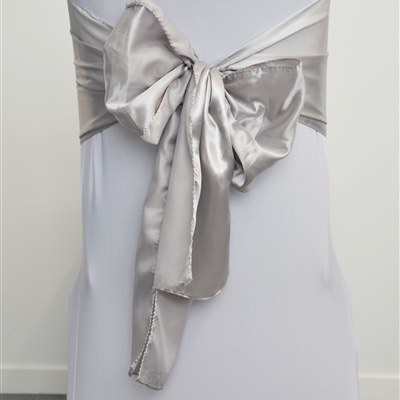 Silver Satin Sash