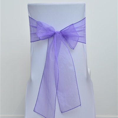 Dark Purple Organza Sash