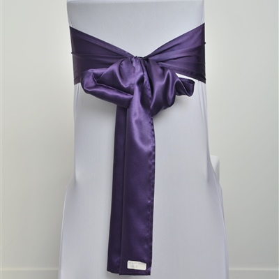Dark Purple Satin Sash